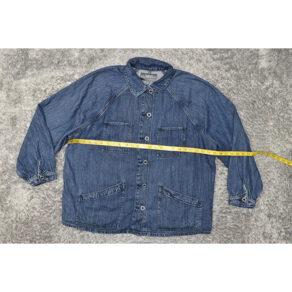 Torrid Blue Basic Jacket Plus Size 2 Lyocell Blen… - image 6